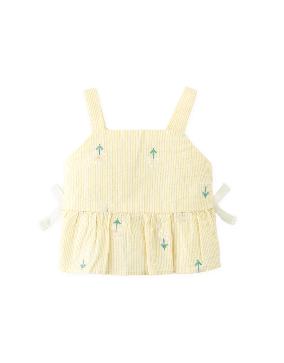 Baby Delia Embroidered Peplum Top and Shorts Set