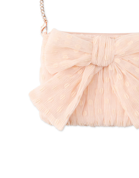 GIRLS TULLE SLING BAG WITH BOW