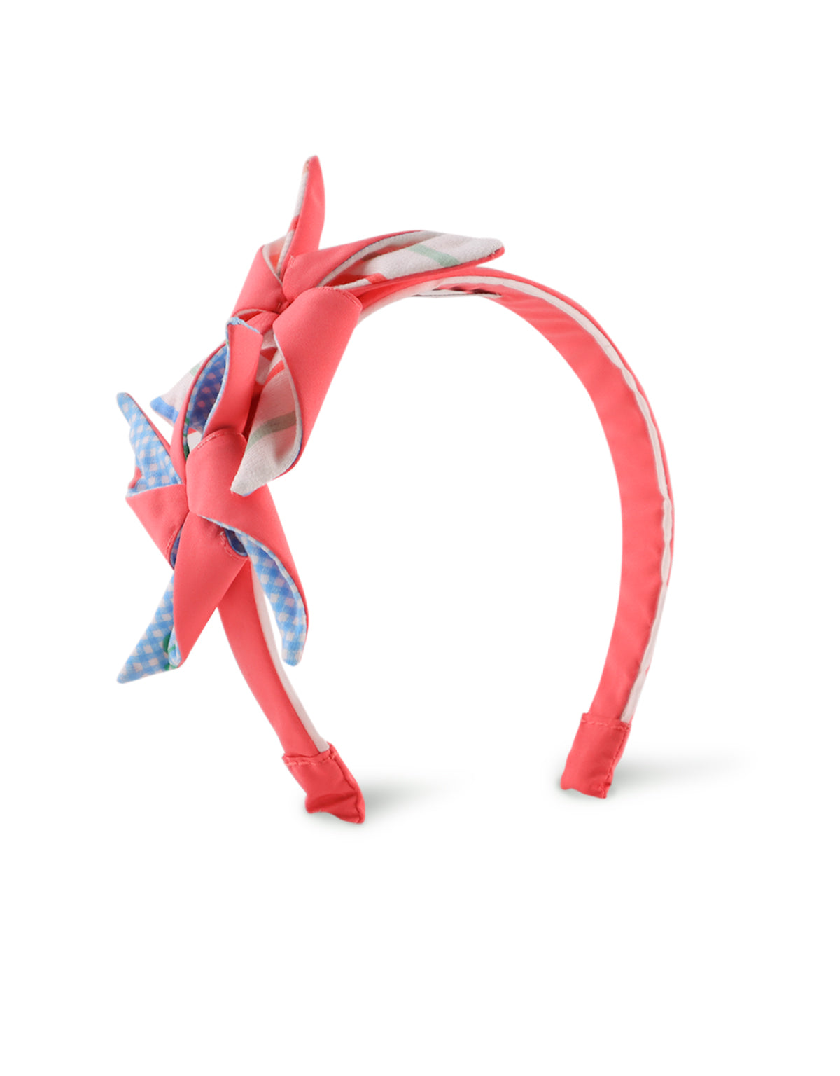 GIRLS AVERY HEADBAND WITH PRINTED FABRIC PINWHEEL