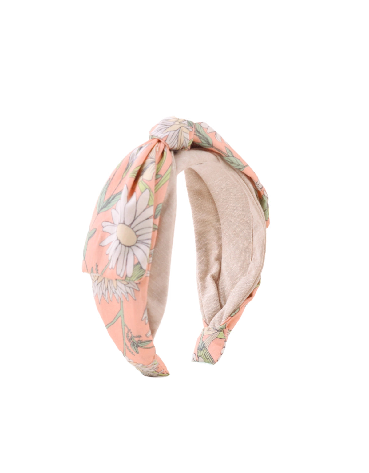 ALORA LINEN HEADBAND WITH PRINTED BIG BOW