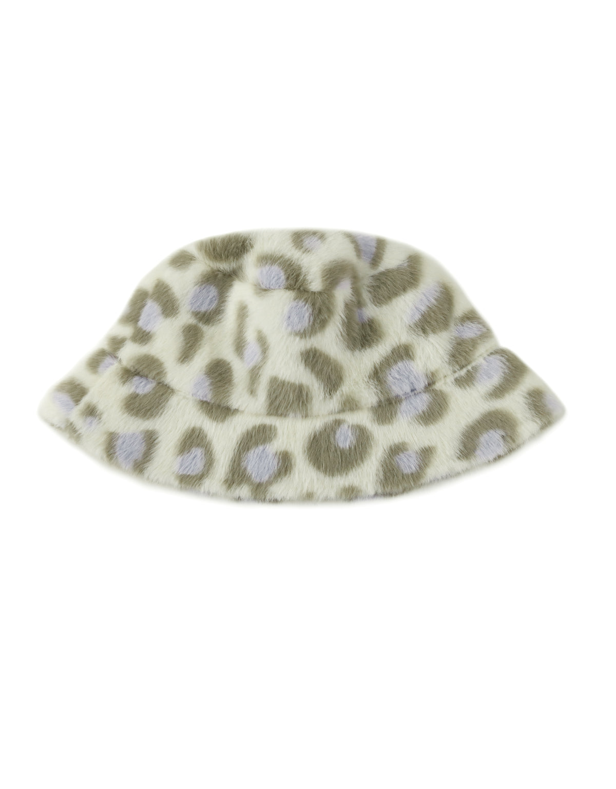 GIRLS LEOPARD FUR BUCKET HAT