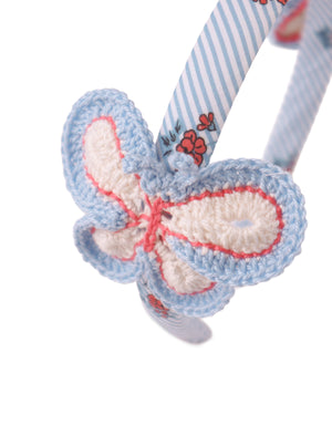 Wisteria Headband With Crochet Butterflies style detail