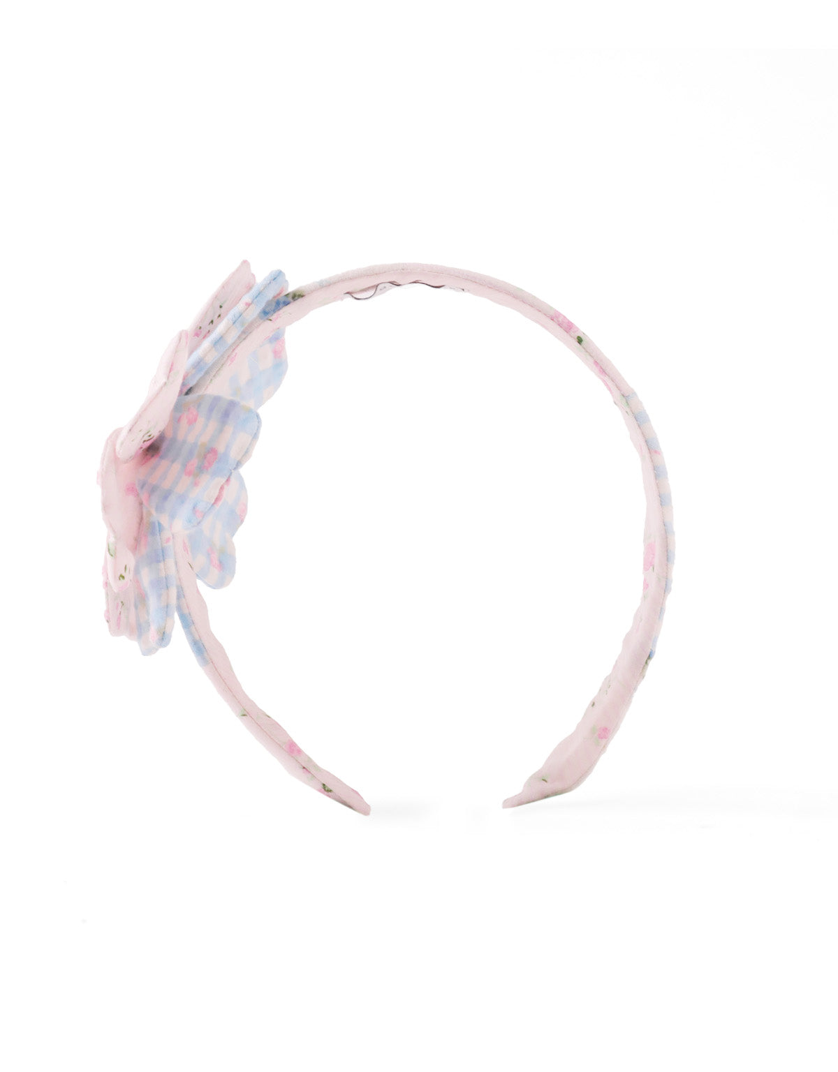 Zinnia Patchwork Headband With Flower Applique outfit styling