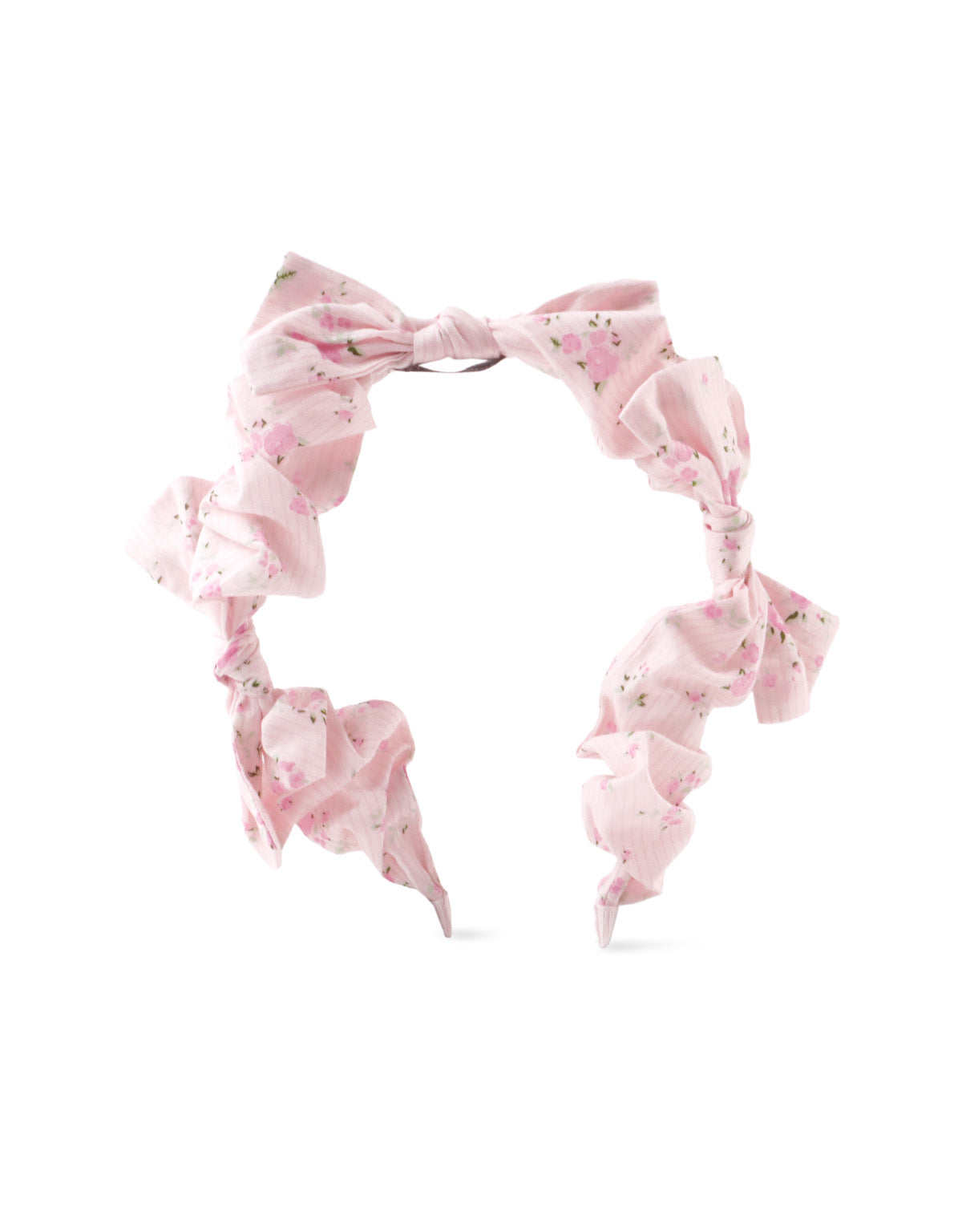 Elodie Ruched Headband With Ties front view