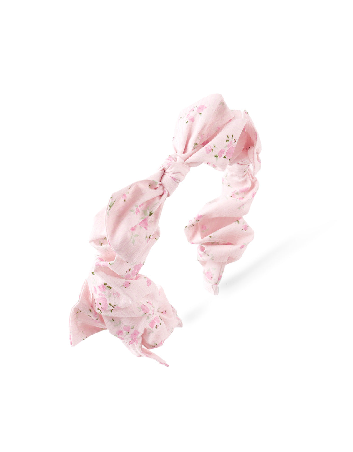Elodie Ruched Headband With Ties style detail