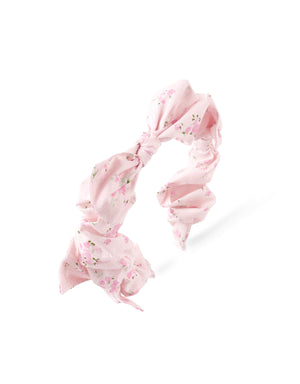 Elodie Ruched Headband With Ties style detail
