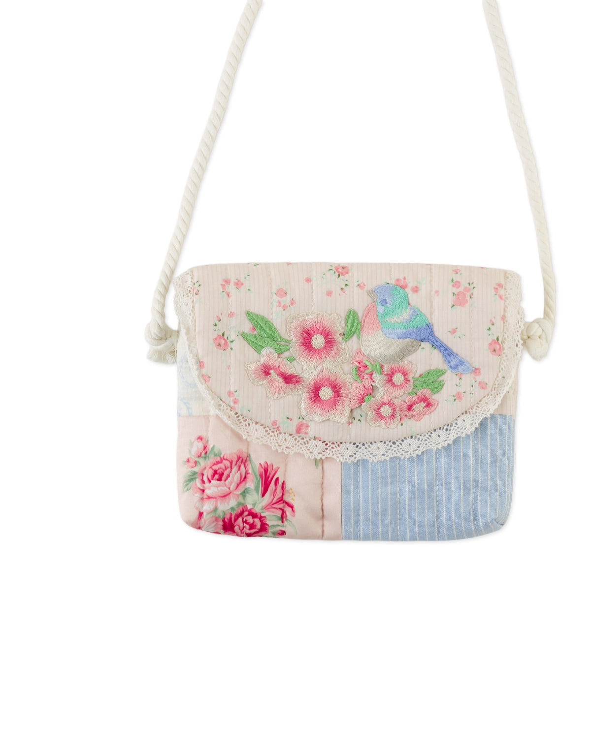 Kane Patchwork Sling Bag With Patch Embroidery style detail