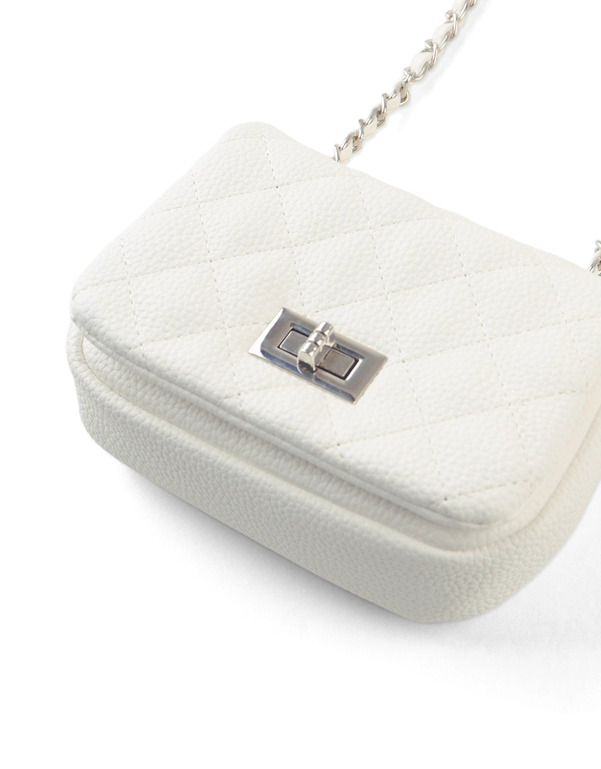 CARMELITA FAUX LEATHER QUILTED SLING BAG