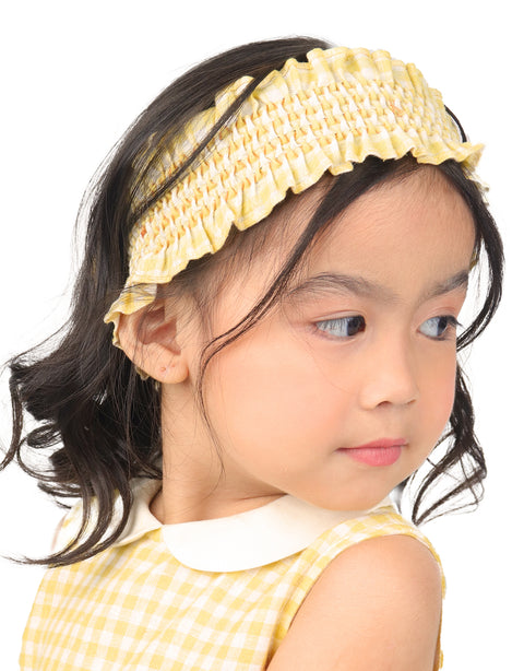 BABY GIRLS TURBAN WITH SMOCKING EMBROIDERY