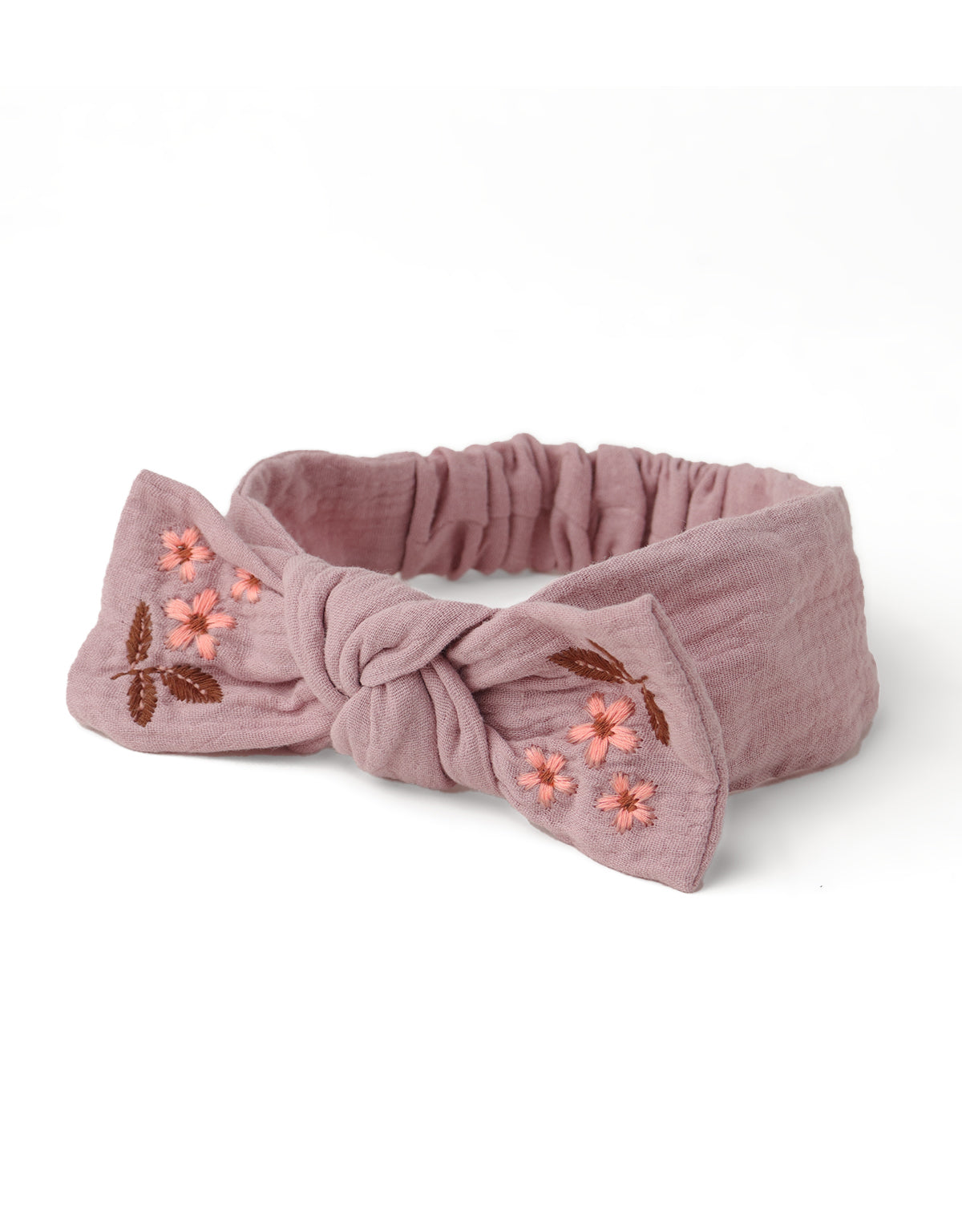 BABY GIRLS BOW TURBAN WITH EMBROIDERY