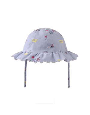 Baby Fraya Scallop Embroided Hat close-up detail