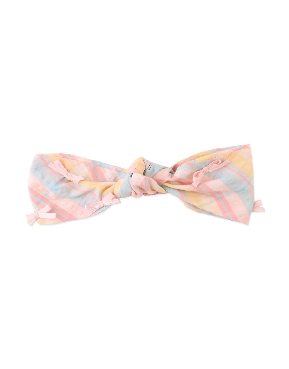 BABY KAIA PRINTED TURBAN WITH GROSGRAIN BOW