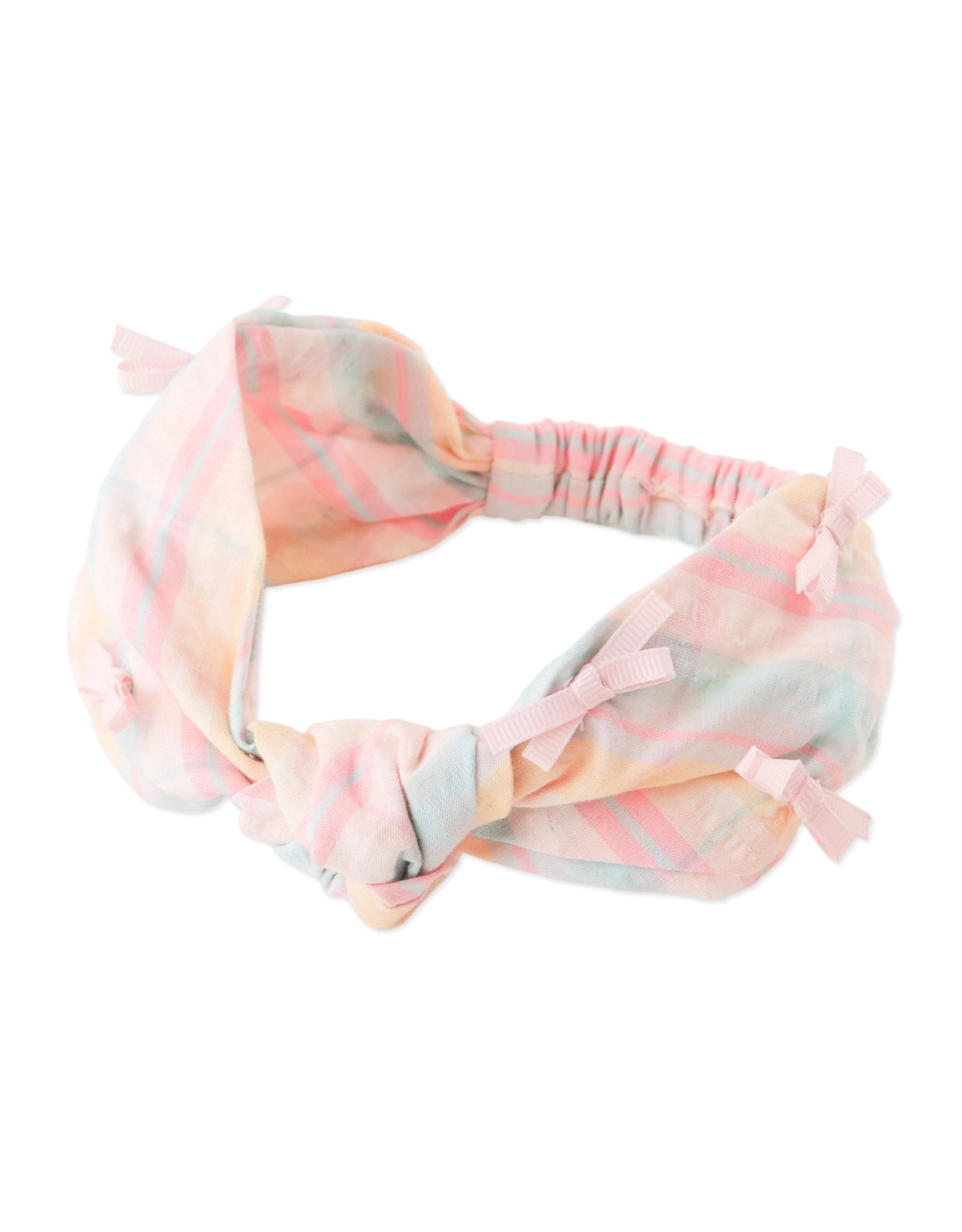 BABY KAIA PRINTED TURBAN WITH GROSGRAIN BOW