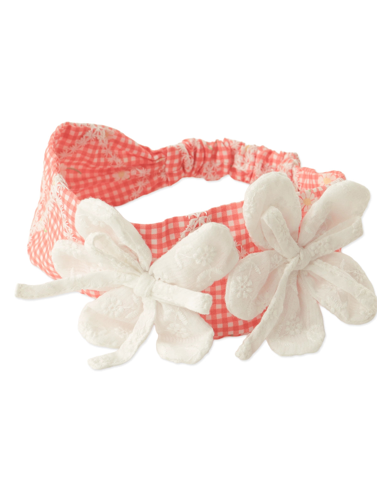 Baby Faith Printed Turban With Fabric Flower product photo