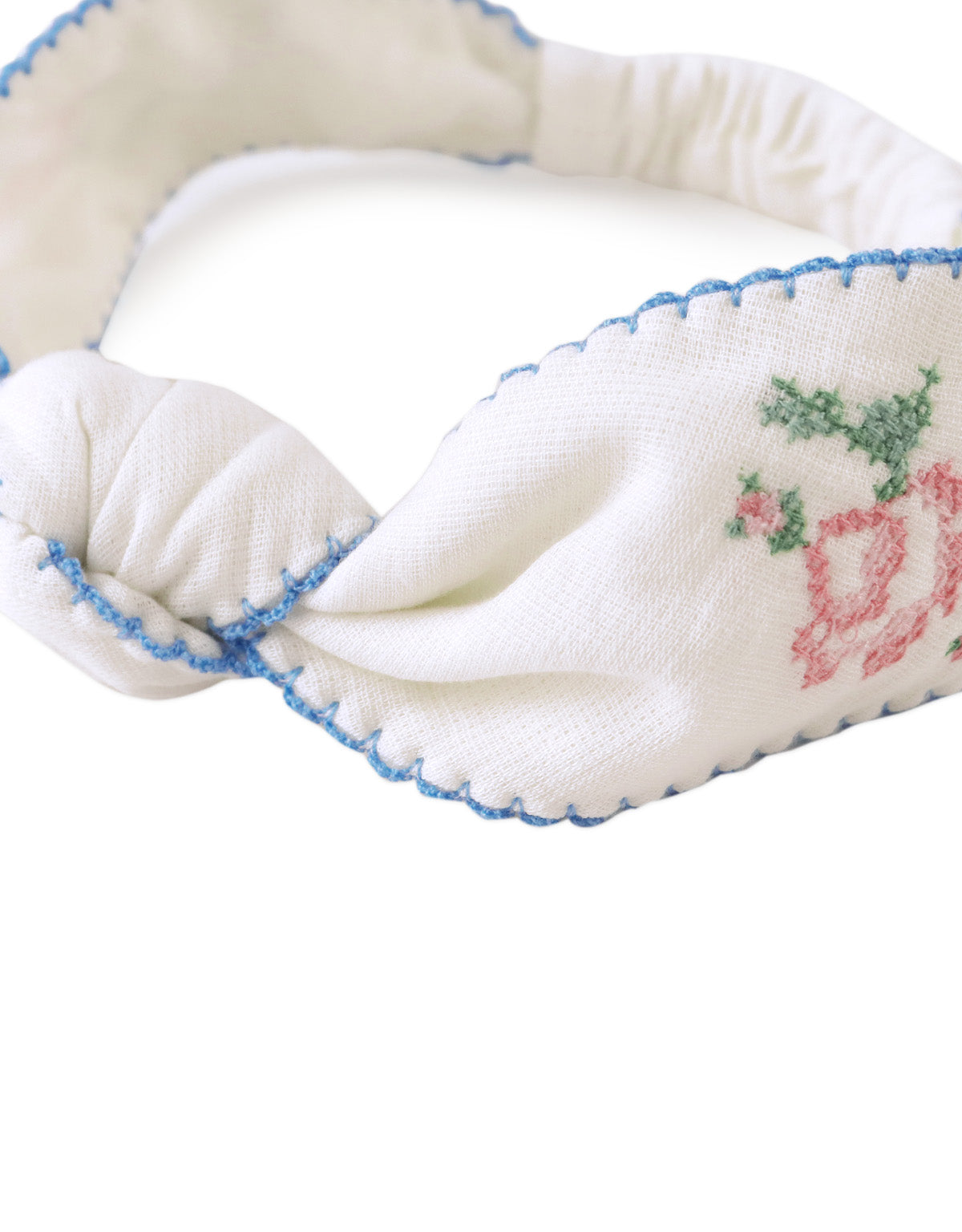 Baby Darla Turban with Center Knot and Picoting style detail
