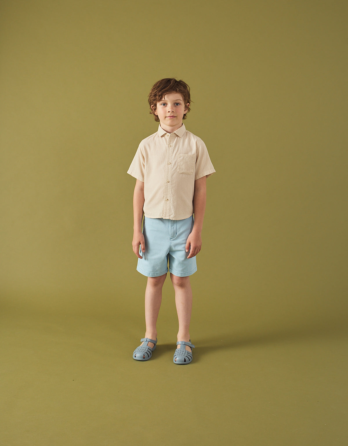 Sam Regular Fit Bedford Cord Shorts with Braided Cotton Belt