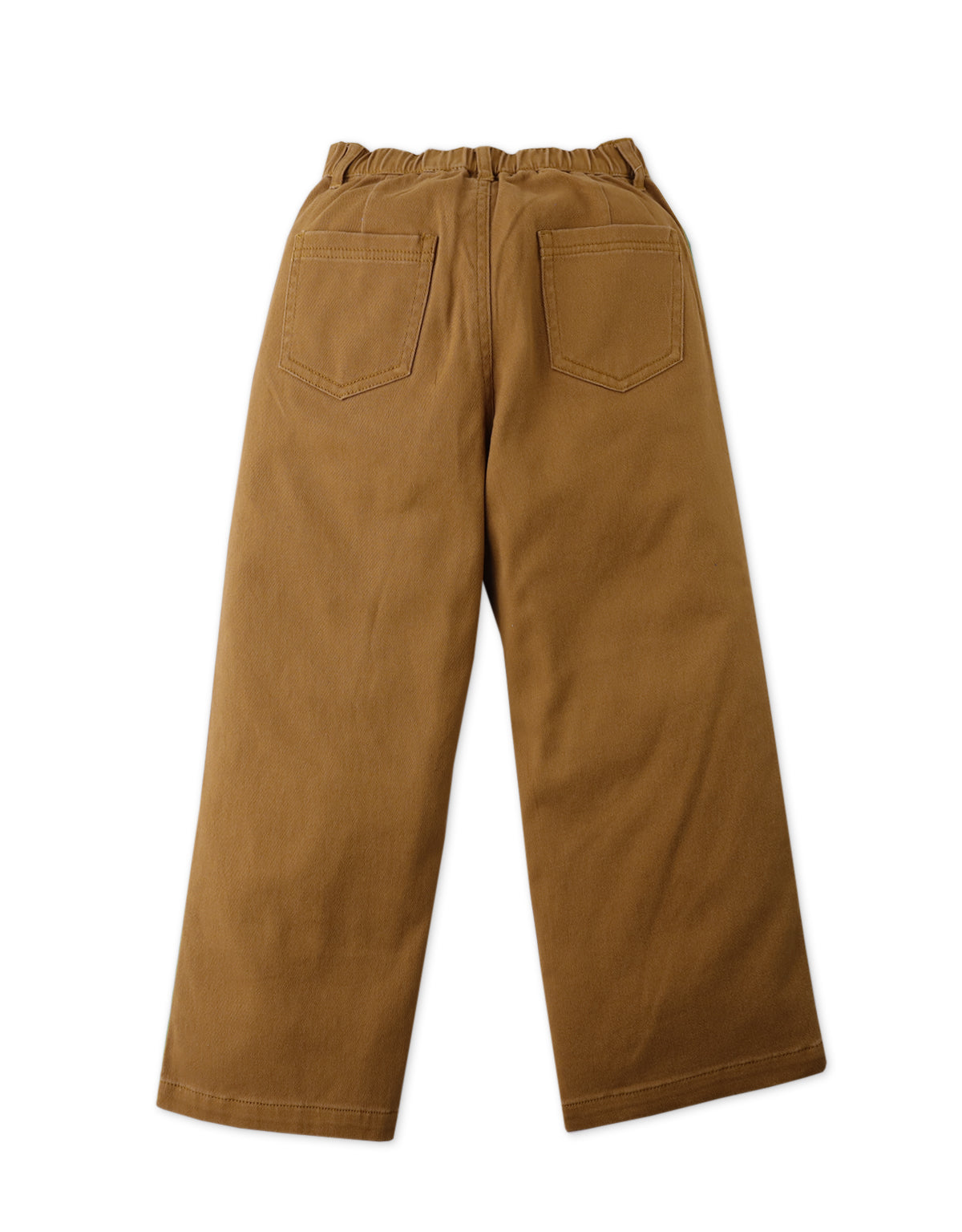 BOYS WALTER STRAIGHT LEG UTILITY PANTS IN BROWN WITH SIDE STRIPES