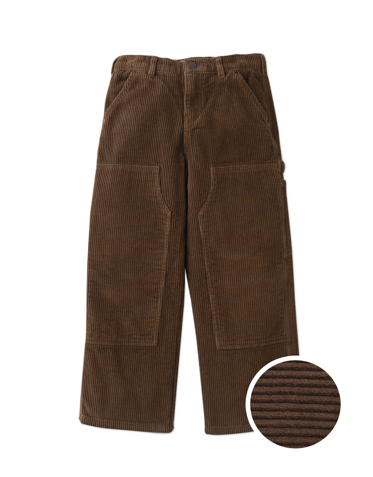 NICHOLSON UTILITY PANTS BROWN WITH PATCHED KNEE ACCENT