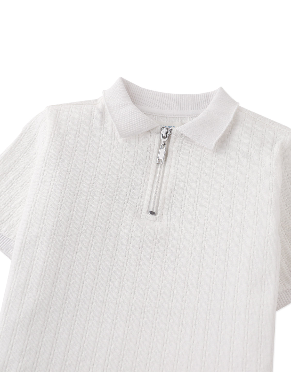 Diether Zipped Cable Jersey Polo Shirt