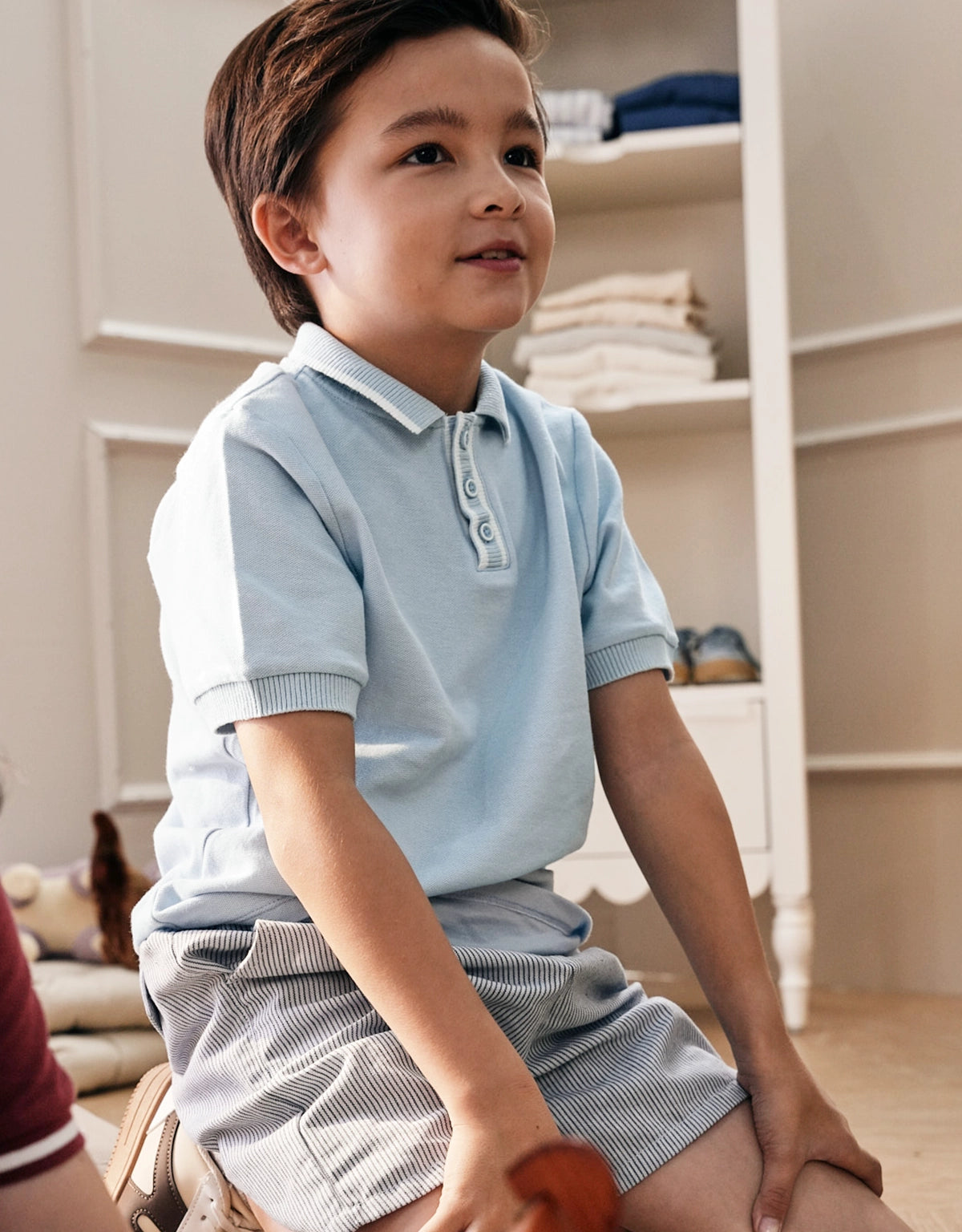 STEPHEN PIQUE KNIT POLO SHIRT