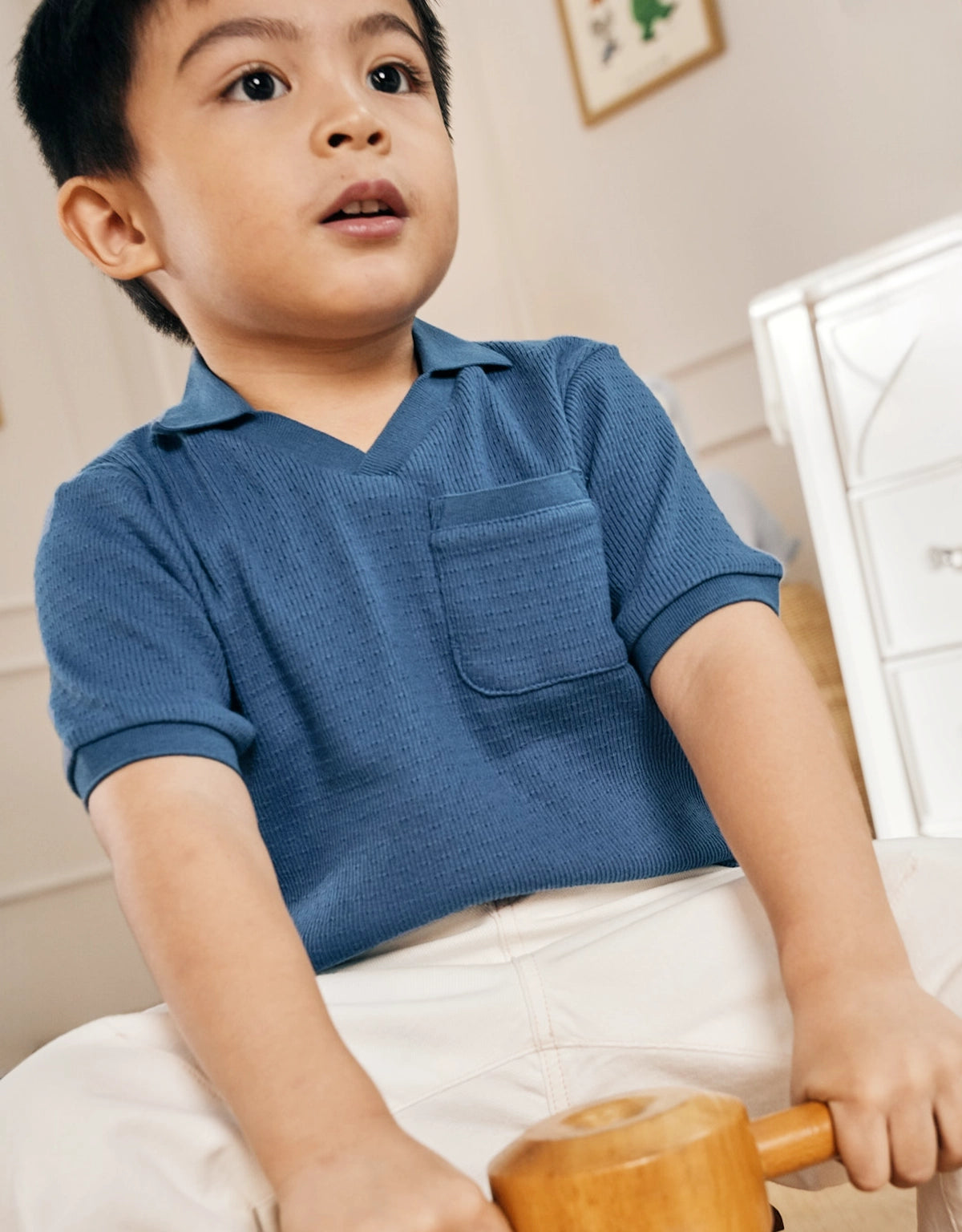 PATRICK DOTTED PIQUE KNIT POLO SHIRT WITH POCKET