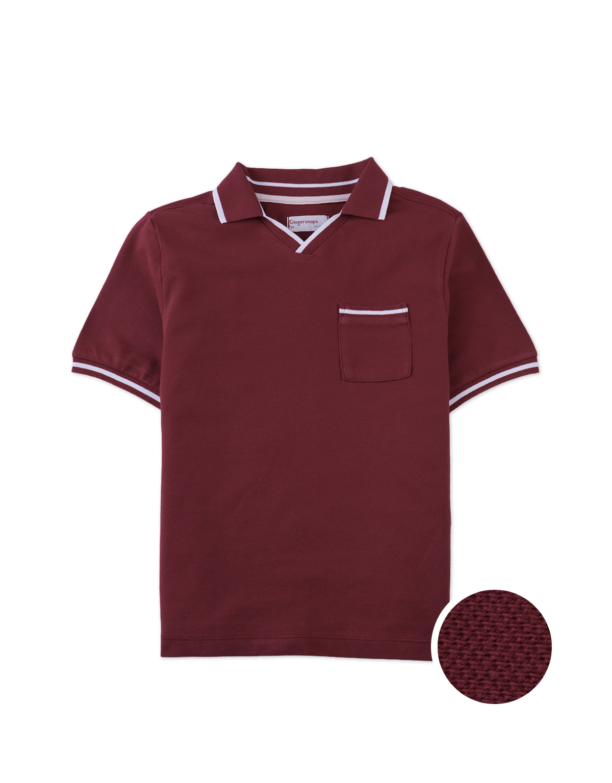 CLIVE POLO SHIRT WITH STRIPE DETAILS