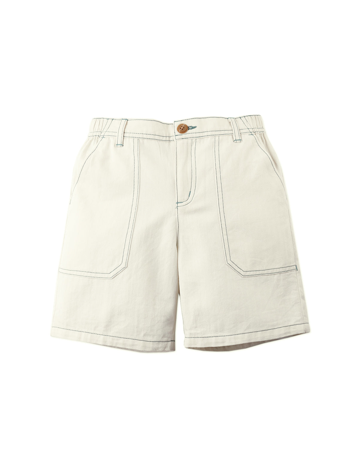 Santino Bermuda Shorts With Contrast Stitching fabric and fit detail