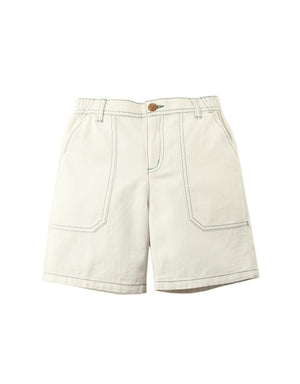 Santino Bermuda Shorts With Contrast Stitching fabric and fit detail