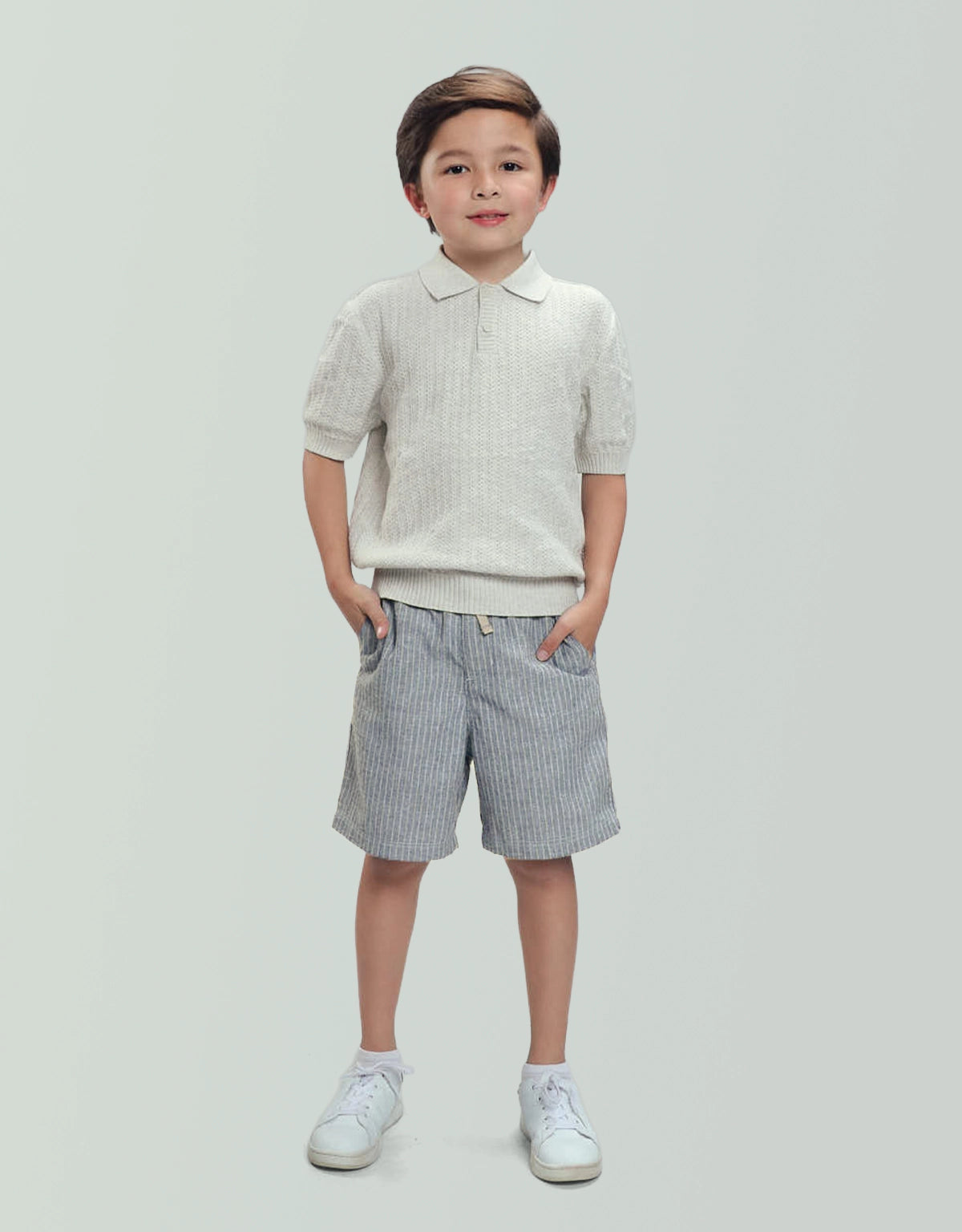 Karl Linen Dressy Shorts front view