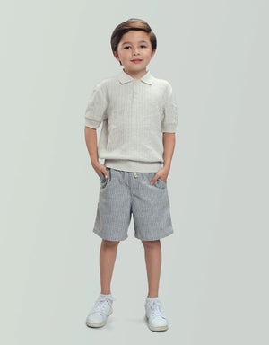 Karl Linen Dressy Shorts front view