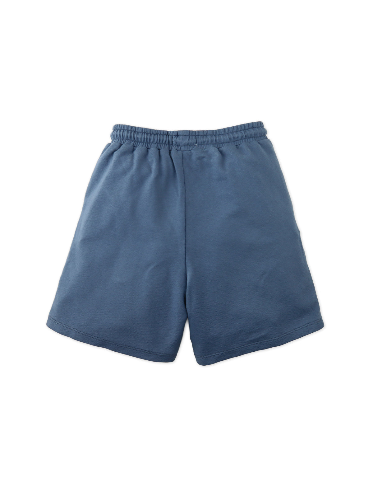 Full back catalog image of the Tim Drawstring Shorts in blue with Embroidered GG Logo worn by young boy model for kids from the streetwear-inspired collection of Gingersnaps Philippines, highlighting their relaxed everyday form.