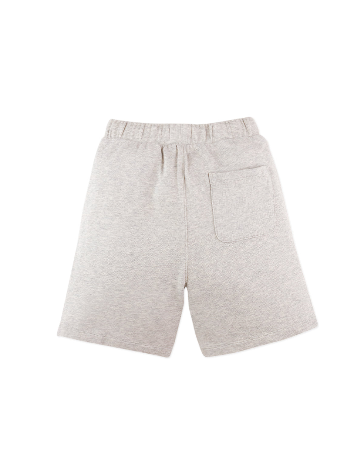 Full back photo of Miles Pull-On Shorts in gray, showing the back panel and waistband structure, from the Holiday collection
