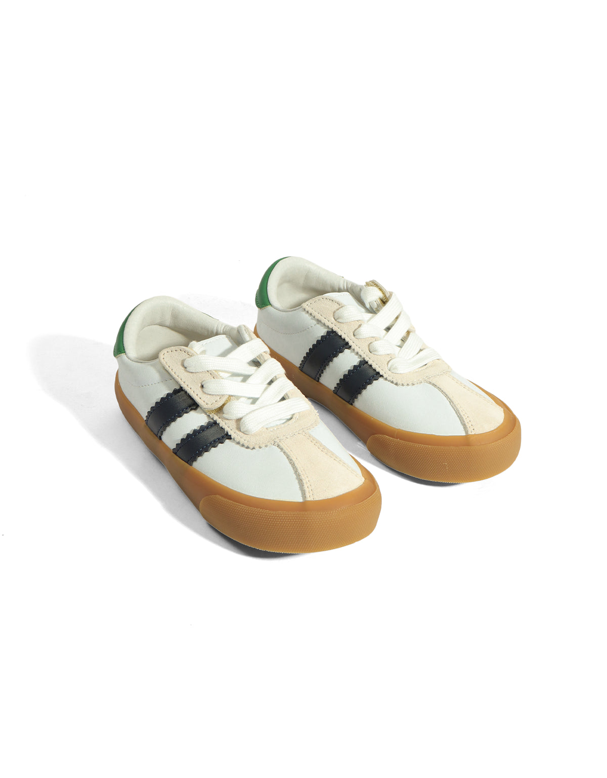 LACE-UP STRIPED LOW-CUT SNEAKERS