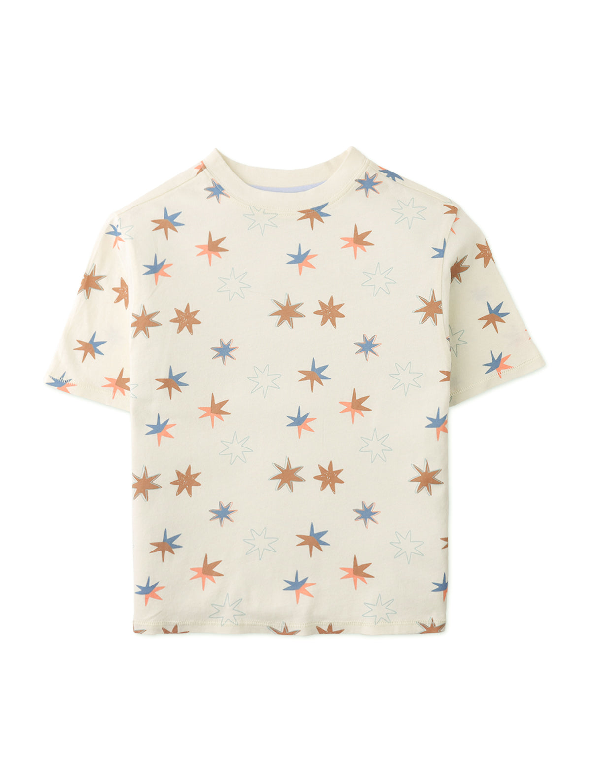 BOYS LEO GRAPHIC TEE IN ALL OVER STARS PRINT