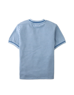 Full back catalog image of the DeMarcus Ribbed Jersey Stripe Tee worn by young boy model for kids from the streetwear-inspired collection of Gingersnaps Philippines, highlighting its clean casual silhouette.