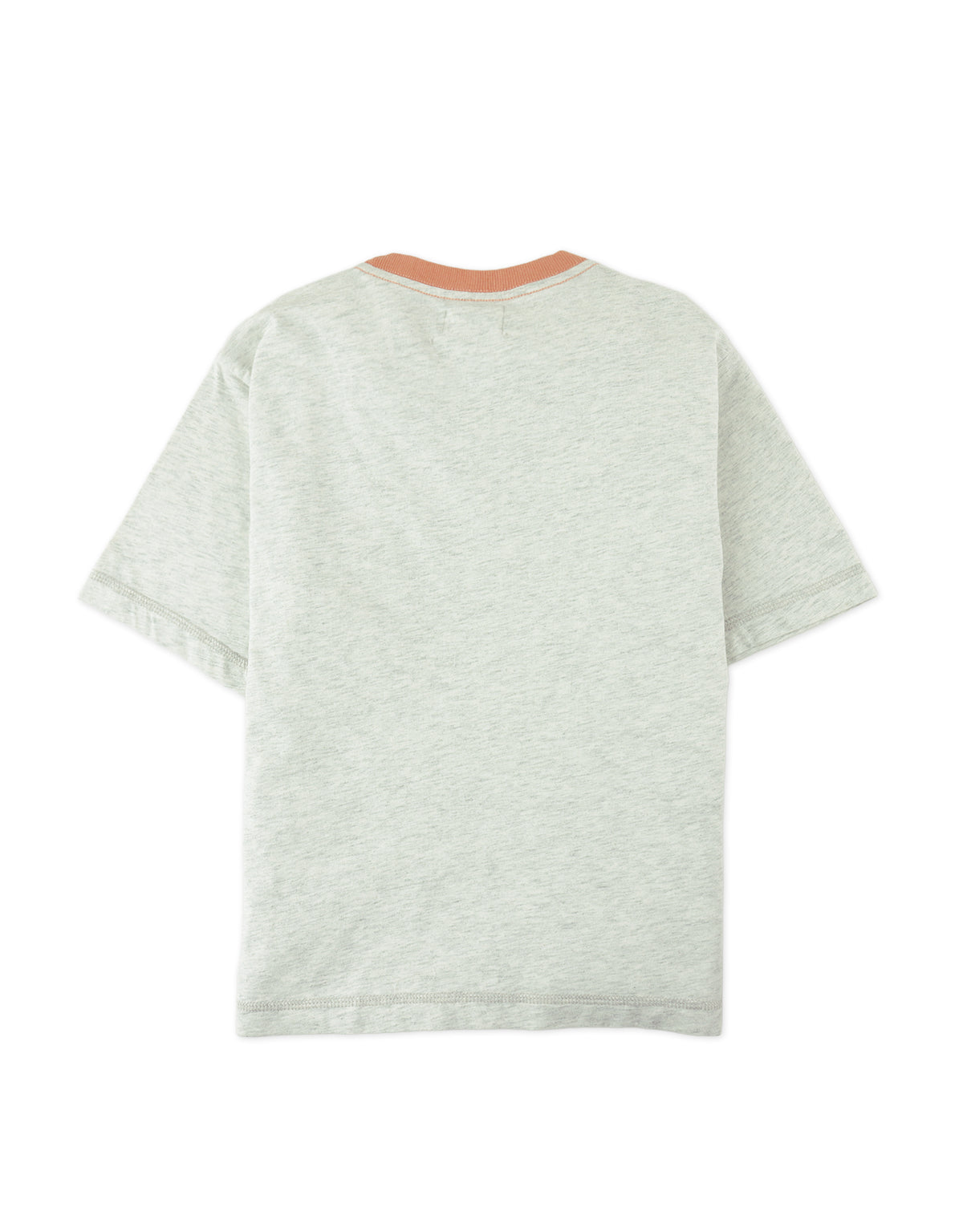 Full back photo of Julien V-Patch Tee in gray, from the Holiday collection of Filipino kids fashion brand Gingersnaps Philippines.