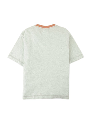 Full back photo of Julien V-Patch Tee in gray, from the Holiday collection of Filipino kids fashion brand Gingersnaps Philippines.