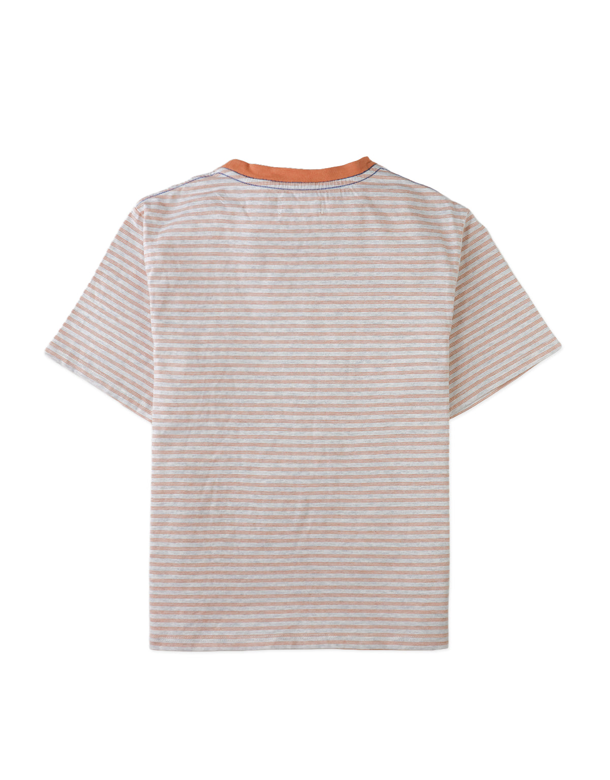 Full back photo of Corin Tee with fine stripes in caramel, from the Holiday collection of Filipino kids fashion brand Gingersnaps Philippines.