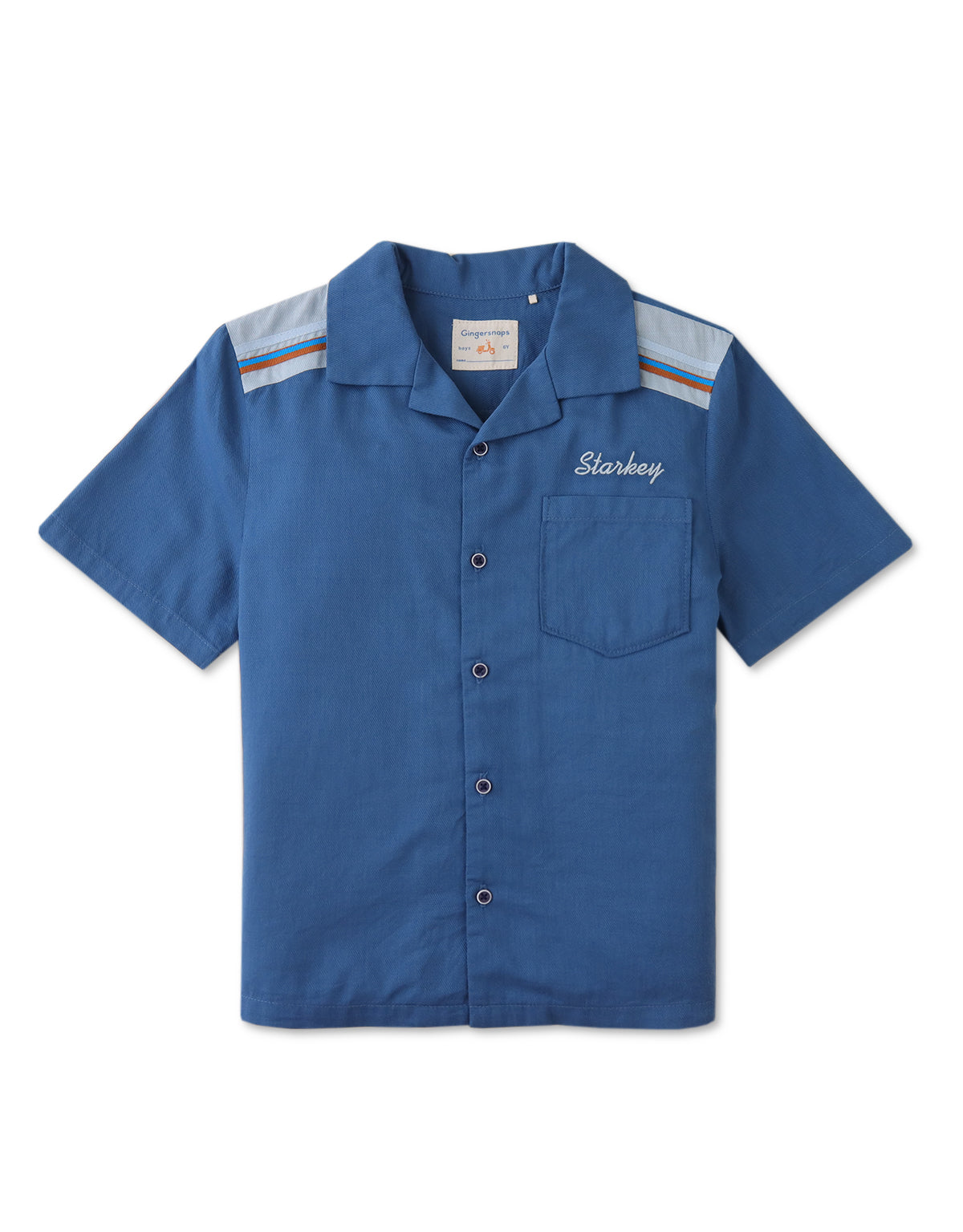 BOYS CONTRAST YOKE BOWLING SHIRT