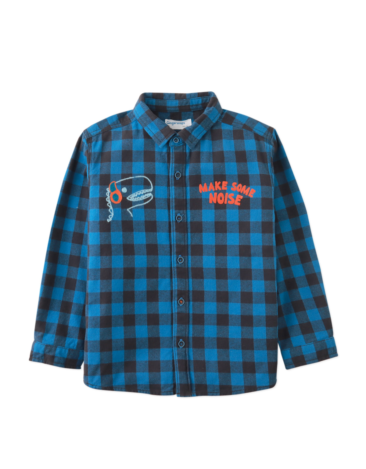 ROMAN LONG SLEEVES SHIRT NOCTURNO WITH EMBROIDERED DINO DJ