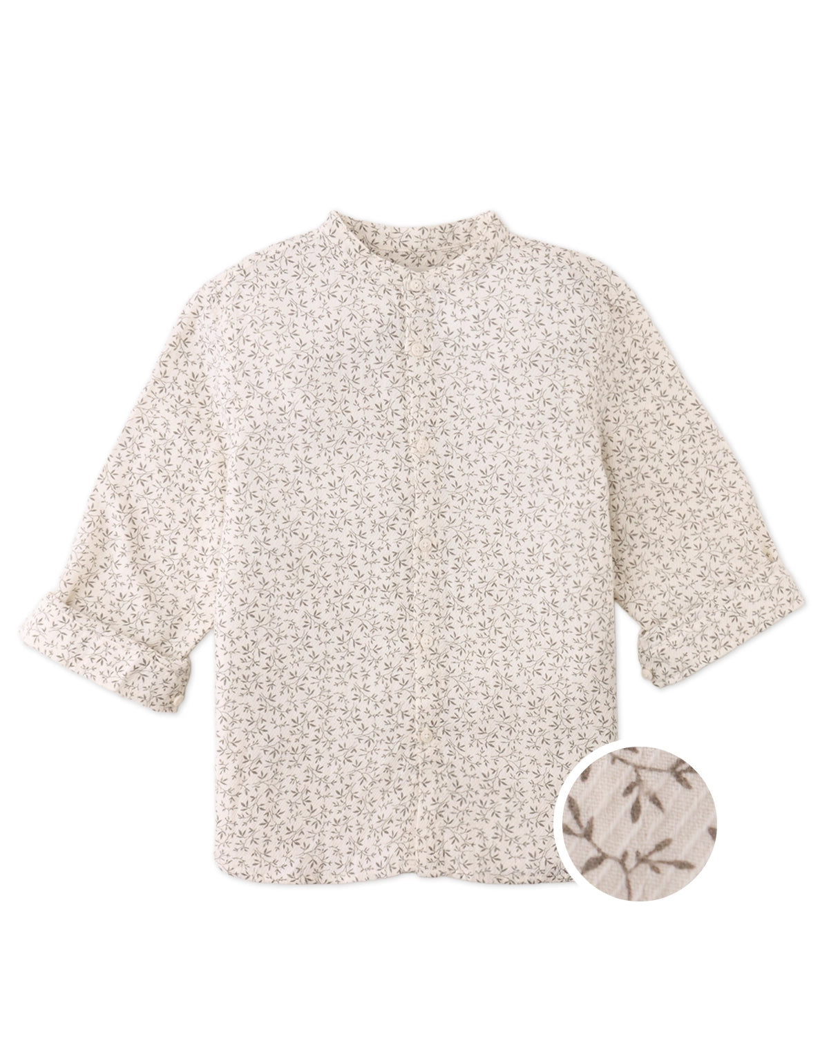 KAREEM PRINTED MANDARIN COLLARED SHIRT