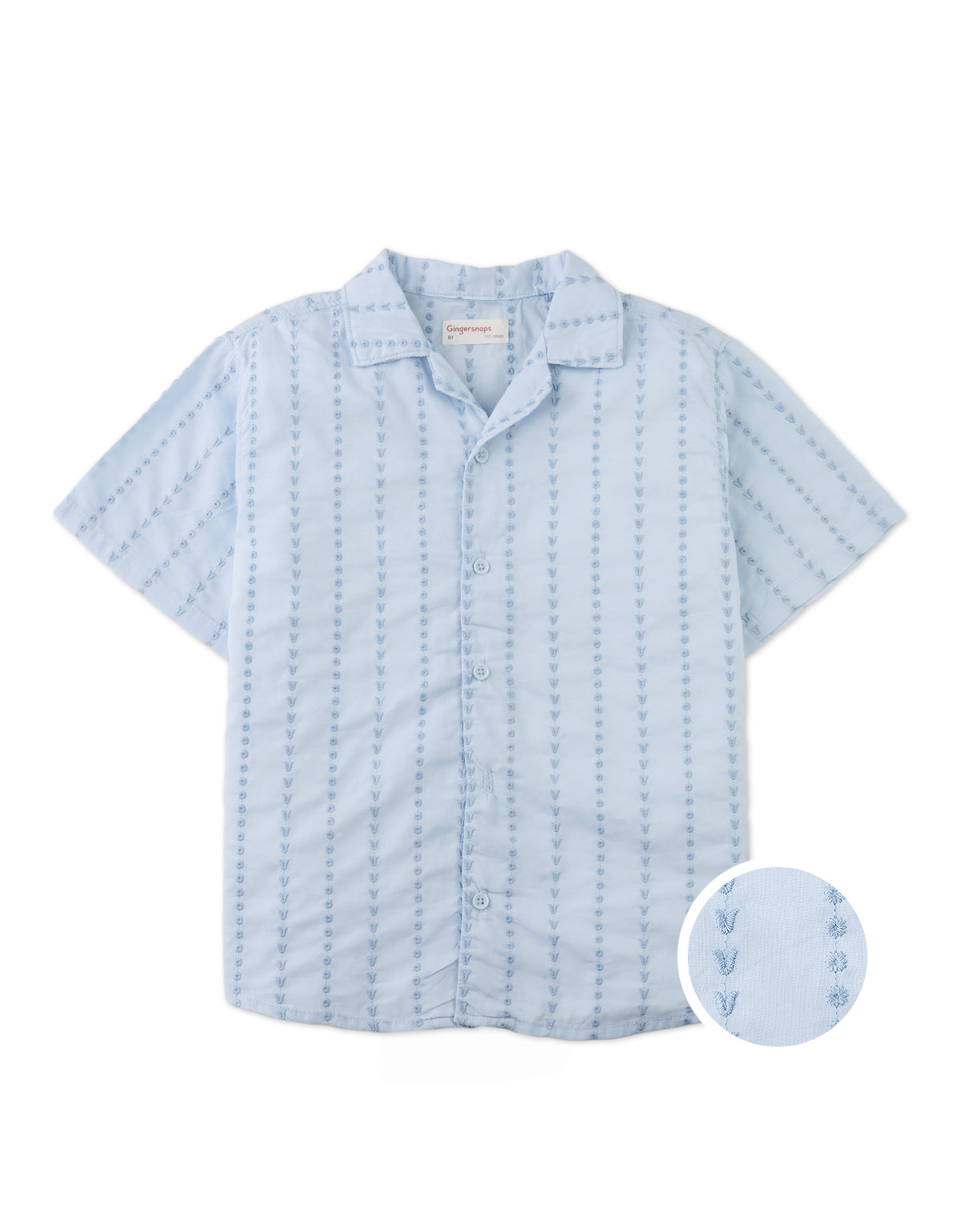 ROGER PANAMA SHIRT WITH DITSY EYELET PATTERN