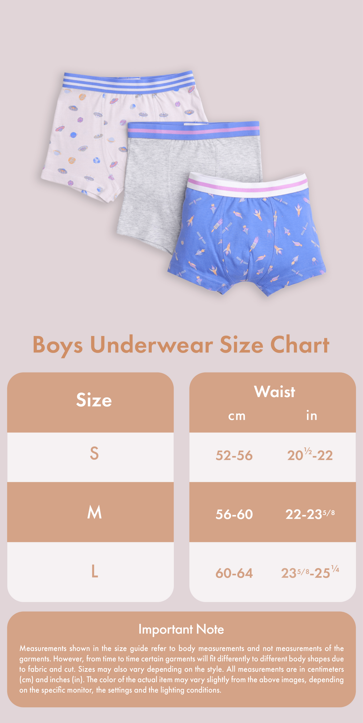 Size Chart Gingersnaps
