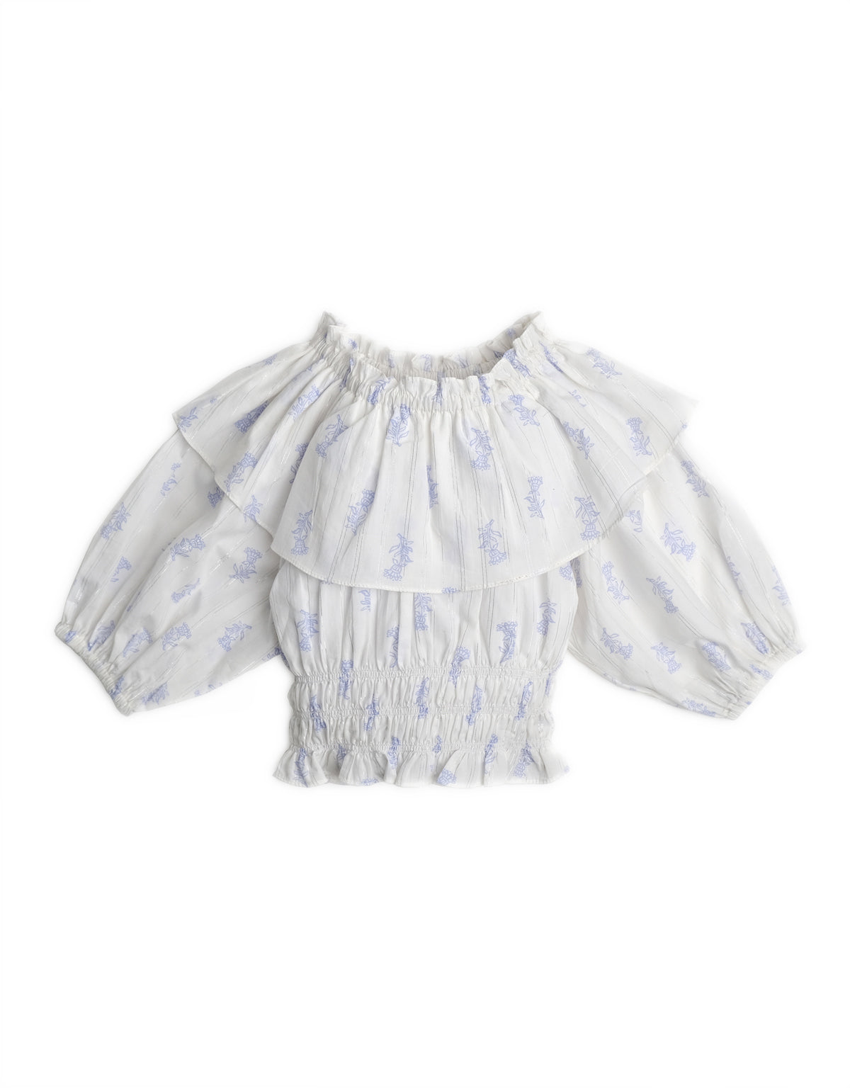 GIRLS BIB RUFFLE BLOUSE