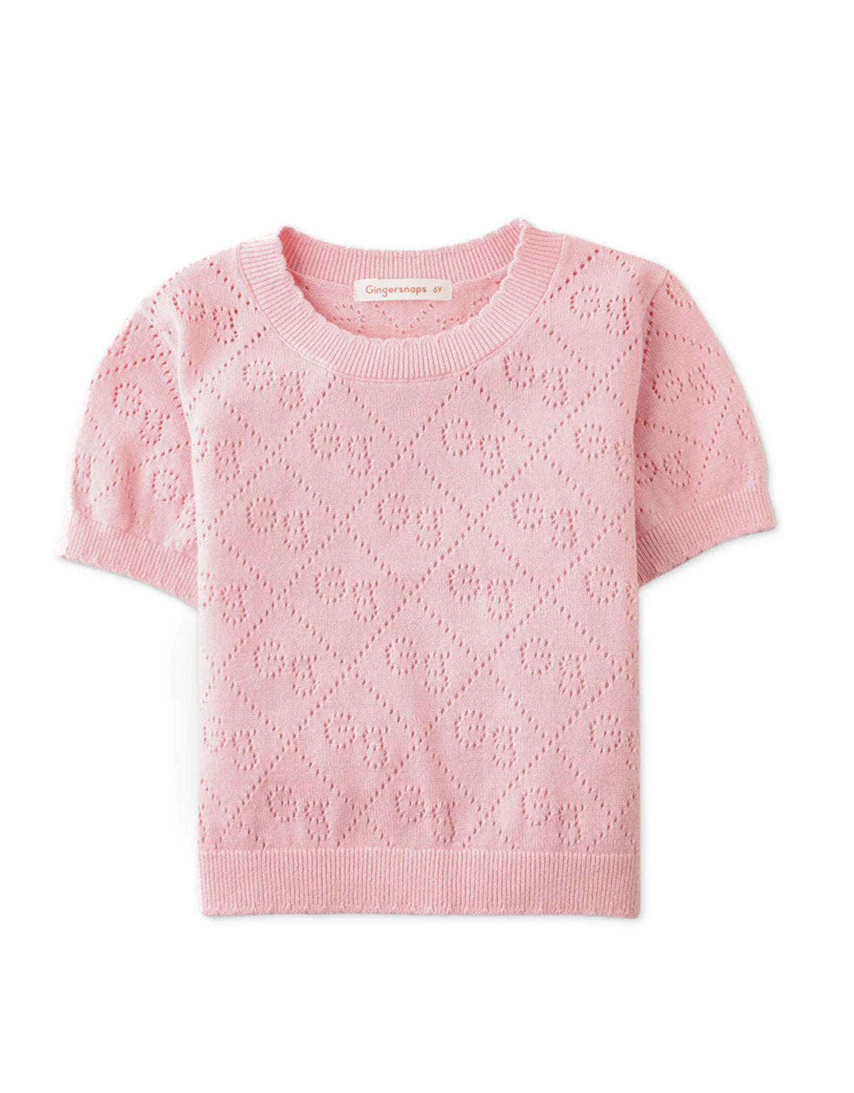 GIRLS GS POINTELLE SWEATER KNIT TOP