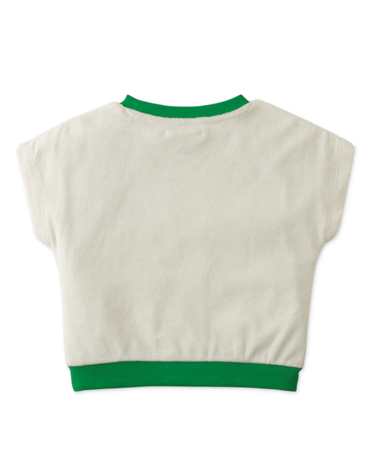 GIRLS CHOOSE HAPPY TERRY TOP WITH CONTRAST TRIM