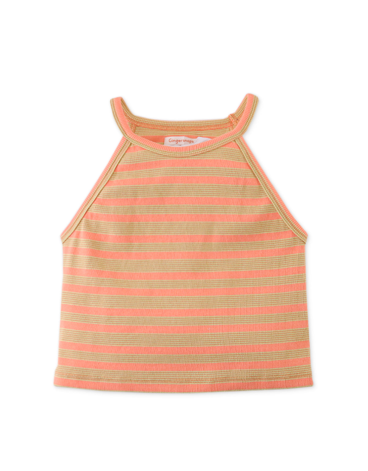 GIRLS RIBBED JERSEY HALTER TOP