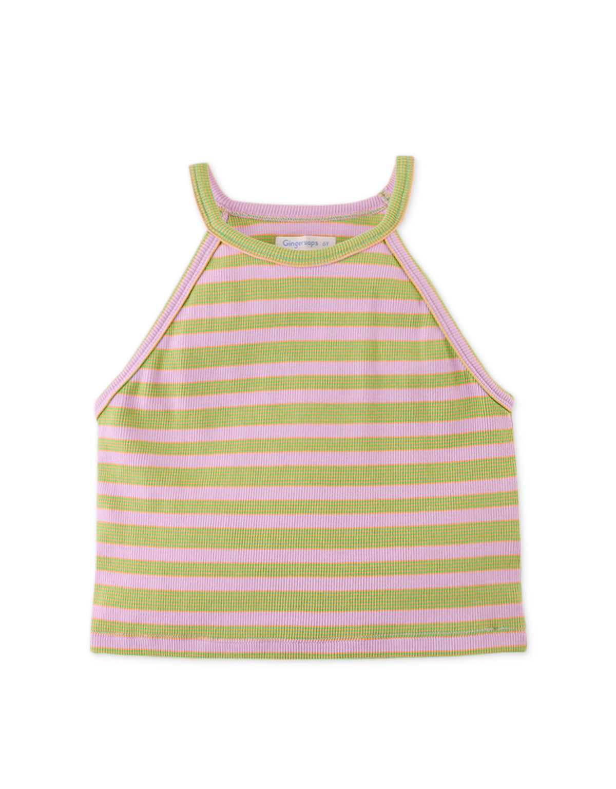 GIRLS RIBBED JERSEY HALTER TOP