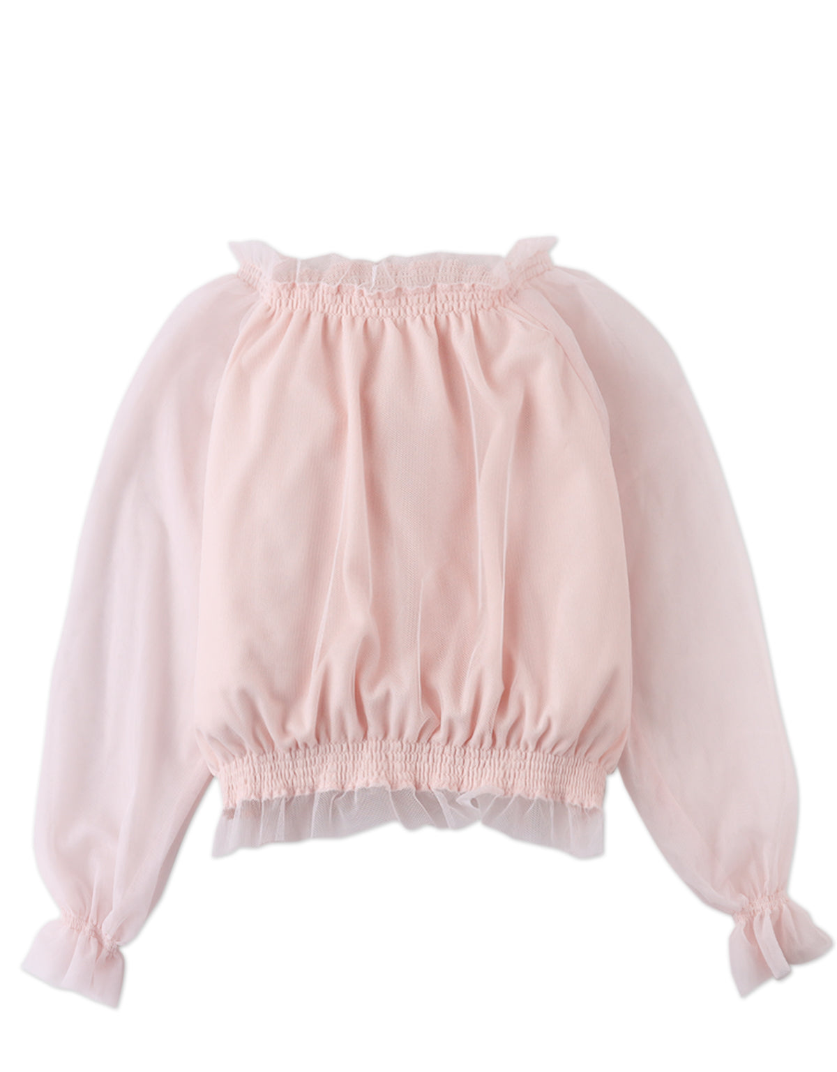 GIRLS ELEANOR BLOUSE WITH RUFFLE NECK & CUFFS