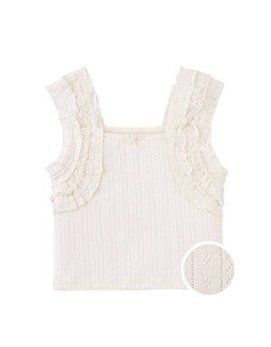 Sandra Pattern Top with Smocked Straps front view